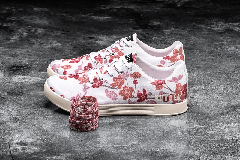 Men's Nobull Cherry Blossom Canvas Trainers Pink | SG N2324W